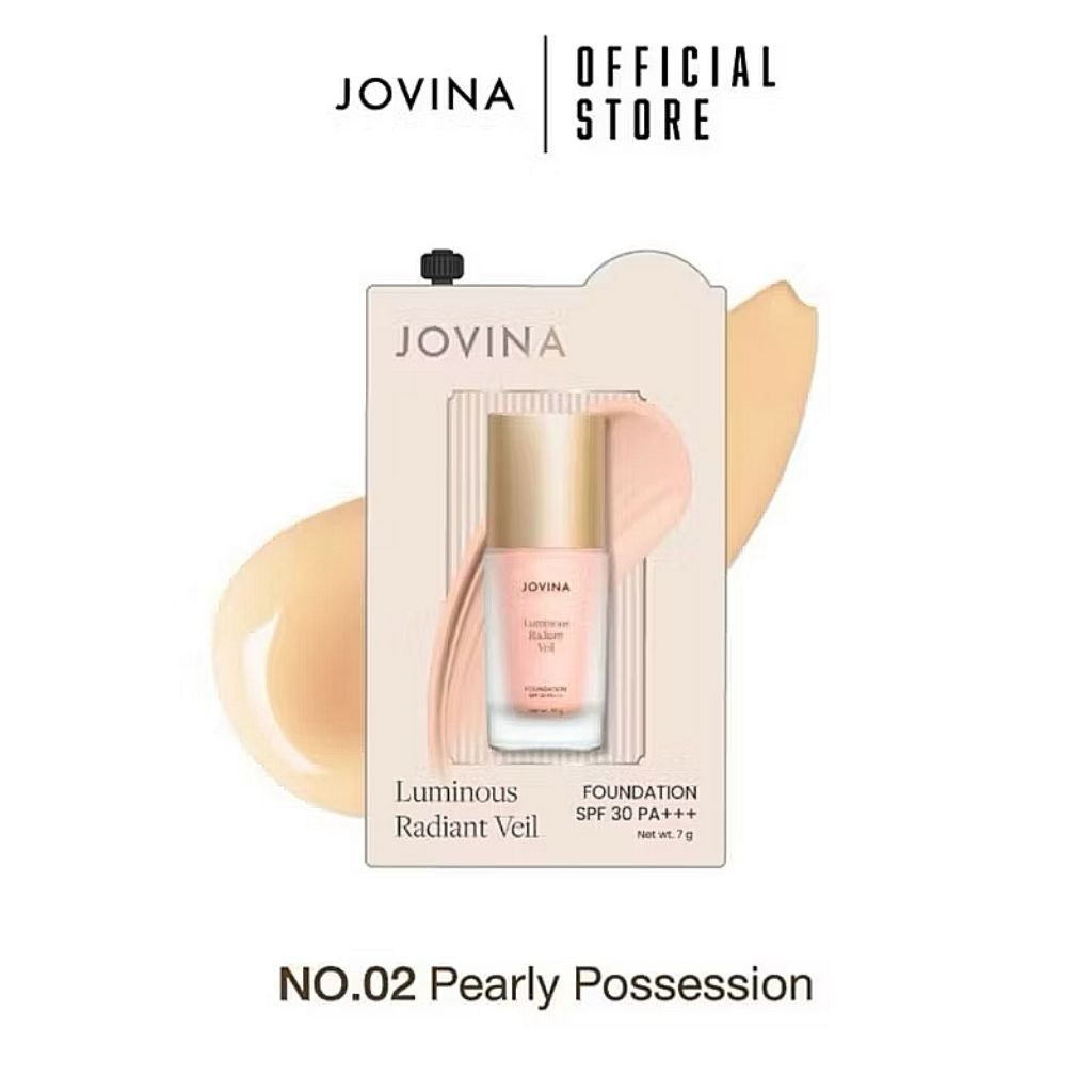 รองพื้น​ Jovina Luminous Radiant Veil Foundation SPF 30 PA+++ (สี02)​☀️☀️