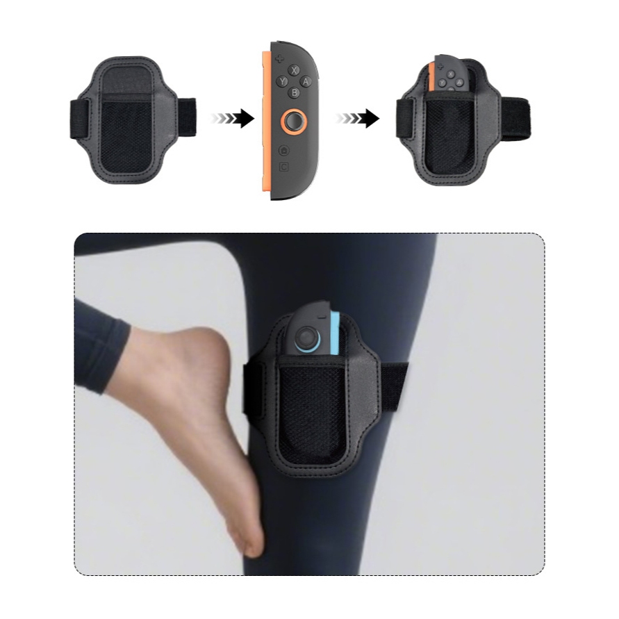 Switch2/ Switch1 /oled สายรัดขาแบบจับซ้ายและขวา สายรัดขาแบบยืดหยุ่น Leg Strap Compatible   สายรัดขา 2 ชิ้น ราคา ถูกที่สุด ดีลบีเคเค แกลเลอรีภาพที่ 3