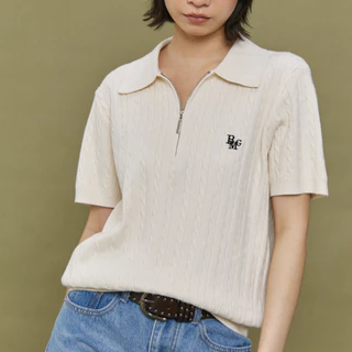 Bemingtop980(S-M)-Zippy Polo Knit – เสื้อโปโลซิปคอ สไตล์น่ารักแต่แอบเท่!