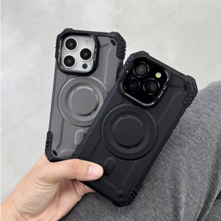 🔥มีส่งด่วน ในกทม.🔥 เคสไอโฟนกันกระแทกแข็ง Magnetic Bracket มุมกันกระแทก กรอบเลนส์ตั้งได้
