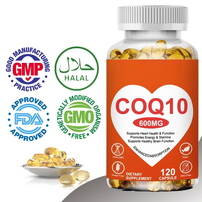 COQ10 Coenzyme Q10 600mg ส่งเสริมสุขภาพหัวใจและหลอดเลือด 120 แคปซูล