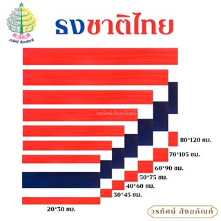 ธง ธงชาติไทย ผ้าร่มเนื้อผ้าดี พร้อมเชือกผูก (ราคาต่อ 1 ผืน)
