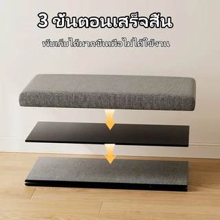กล่องเก็บของผ้าลินิน สตูลโซฟา กล่องใส่ของ ขนาดใหญ่ พับได้ แข็งแรง สำหรับห้องนอน/ห้องนั่งเล