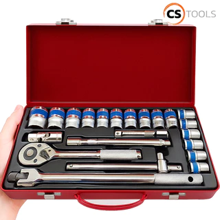 MOLITA TOOLS ชุดเครื่องมือ ประแจ ชุดบล็อก 24 ชิ้น ขนาด 1/2 (4หุน)