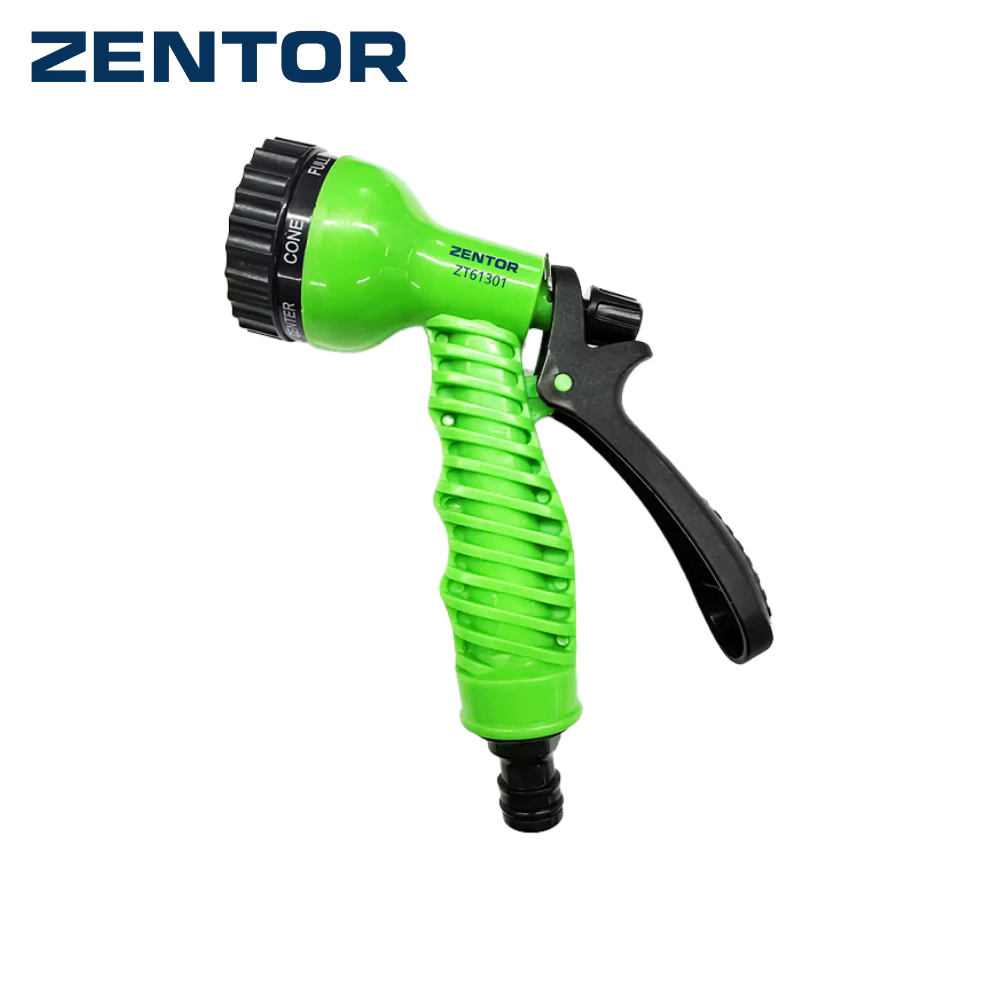 Zentor ปืนฉีดน้ำแรงดัน ปืนรดน้ำในสวน ปรับได้ 7 ระดับ น้ำไหลผ่านไม่สะดุด แข็งแรงทนทาน Trigger Nozzle