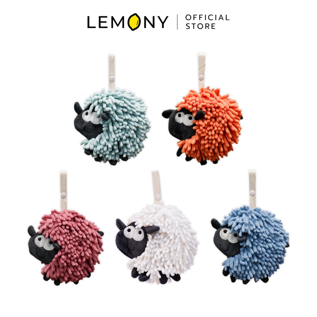 LEMONY ผ้าเช็ดมือ ตุ๊กตาแกะน้อยขนปุย สุดคิวท์  Hand Towel