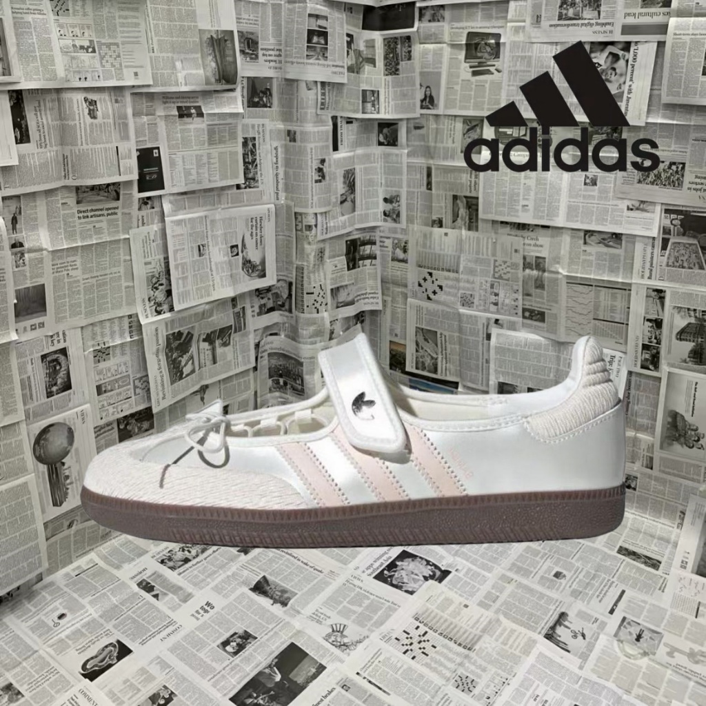 （ของแท้ 100 %）adidas originals Samba OG Jane JR4482 สีชมพู/สีเงิน