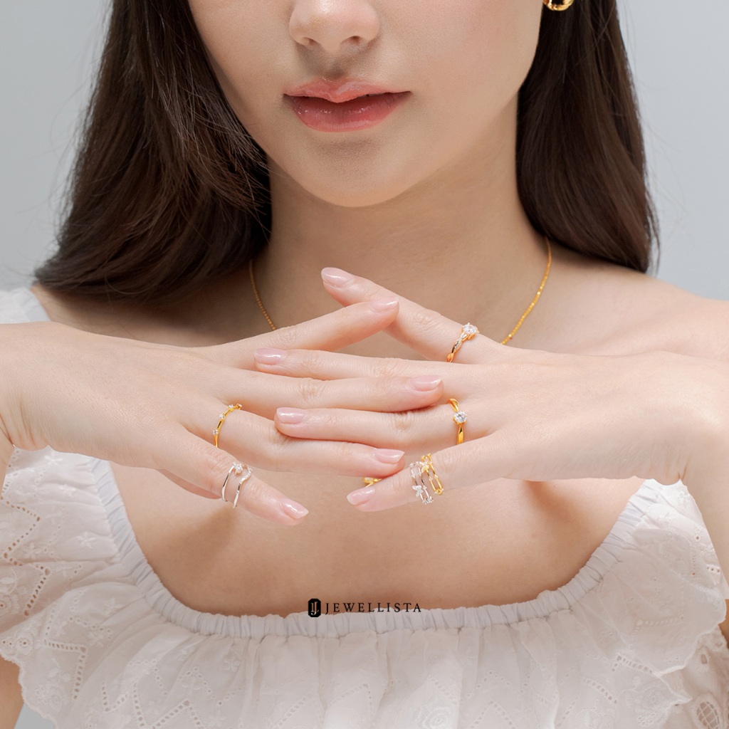 Jewellista خاتم Celestia فضة 925 بالزركون — صورة 8