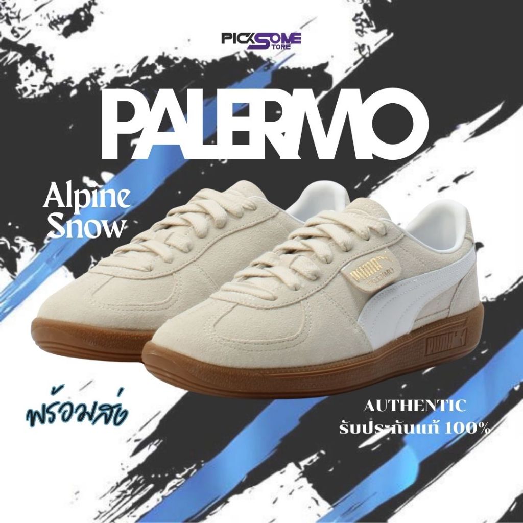 (พร้อมส่งในไทย) รองเท้าผ้าใบ Puma Palermo “Alpine Snow” สีฮิตสายเกา   รับประกันแท้ 100%