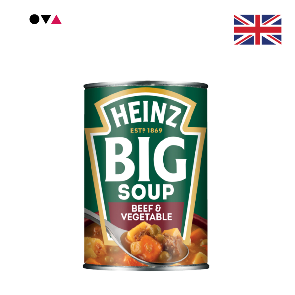 Heinz Big Soup Beef & Vegetables 400g ซุปเนื้อวัวและผักรวมเข้มข้นจาก Heinz ขนาด 400 กรัม