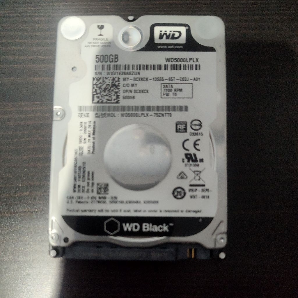 Harddisk Notebook ขนาด 2.5 500GB 7200RPM มือสอง