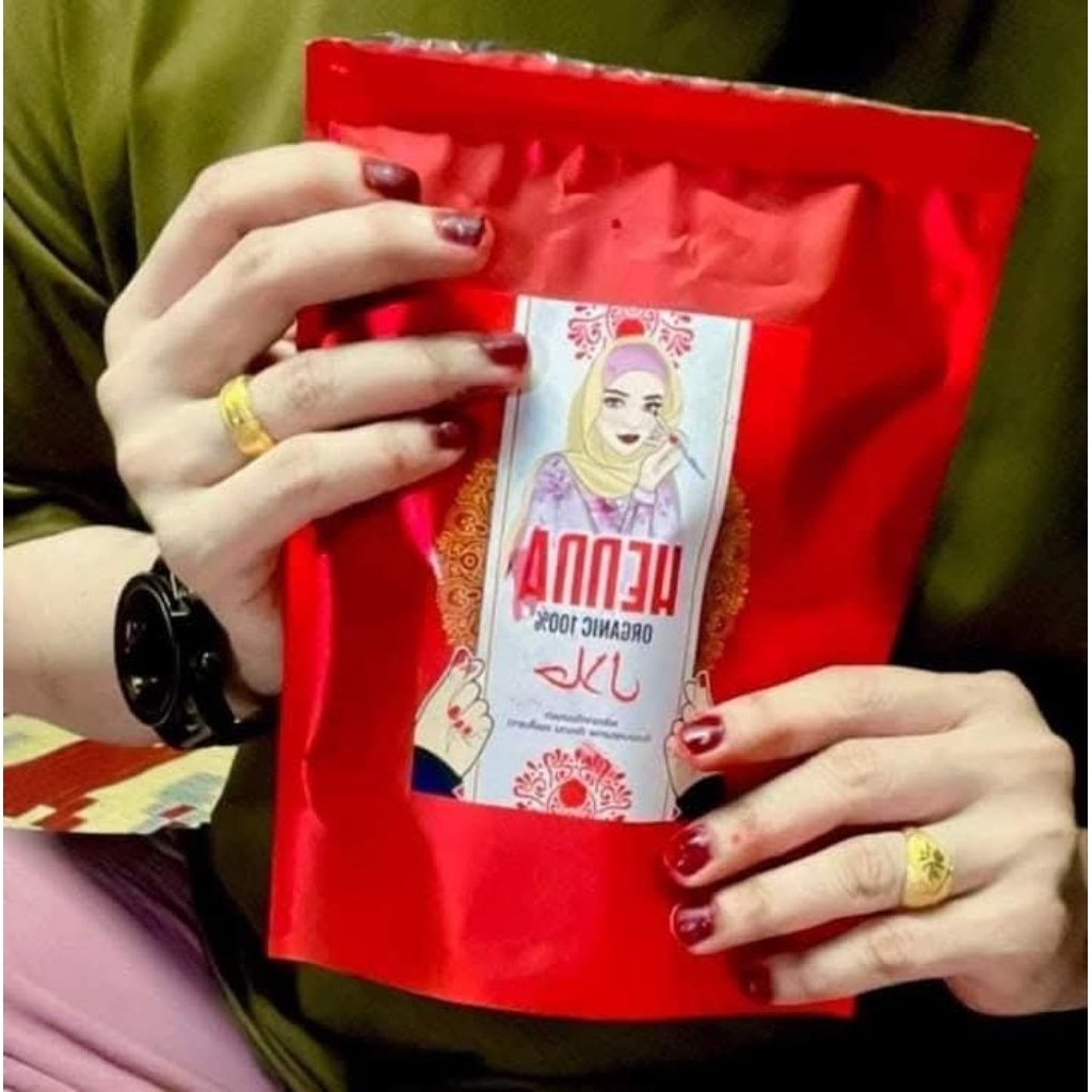 เฮนน่าทาเล็บ สีแดง ใส่ละหมาดได้ มีฮาลาล🔥พร้อมส่ง🔥