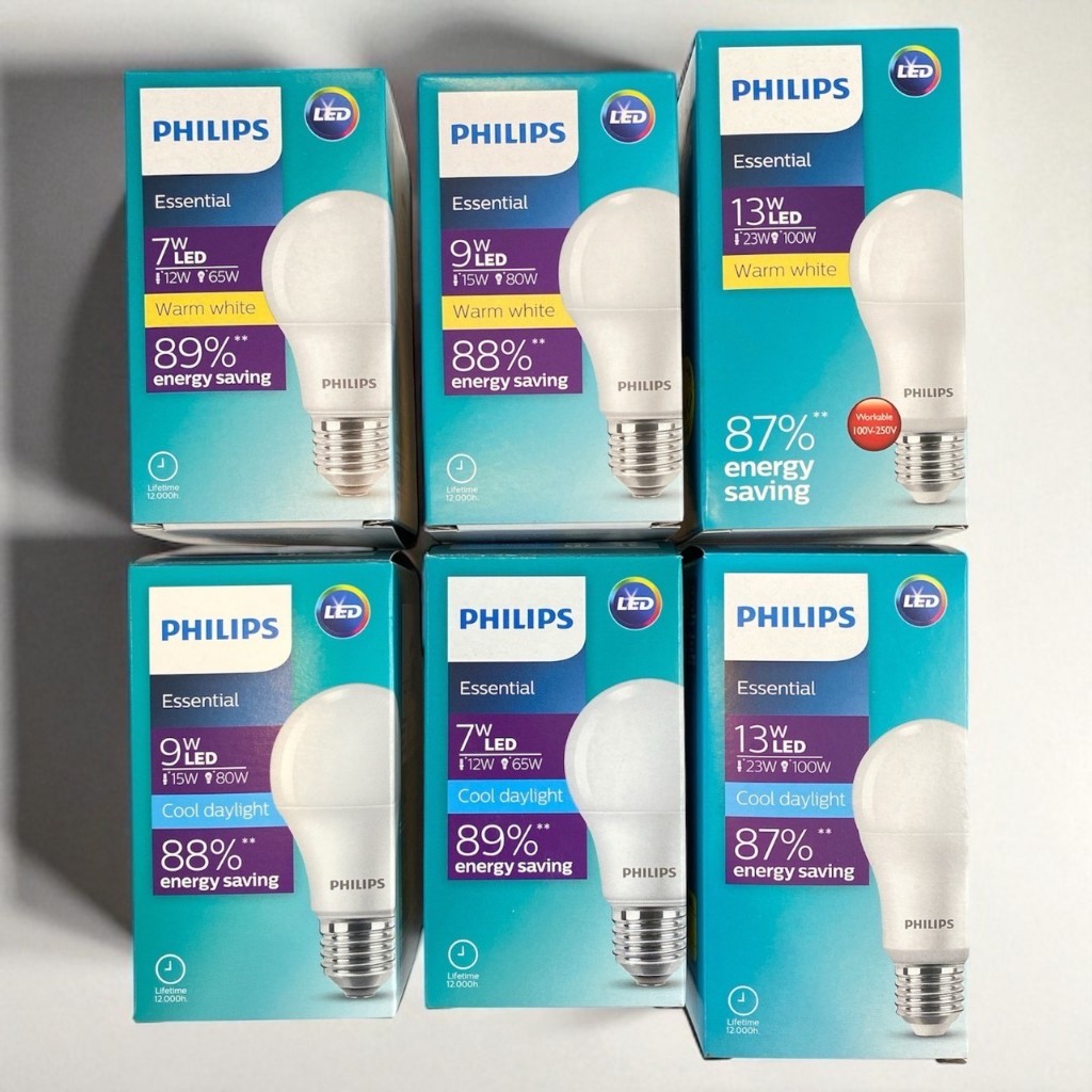 PHILIPE หลอดไฟ LEDBulb ขั้วE27 แสงเดย์ไลท์และวอร์มไวท์