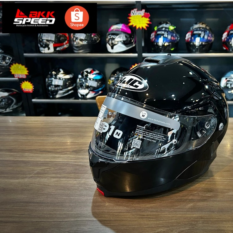 HJC C91n Metal Black หมวกกันน็อค ยกคาง ECE R22-06