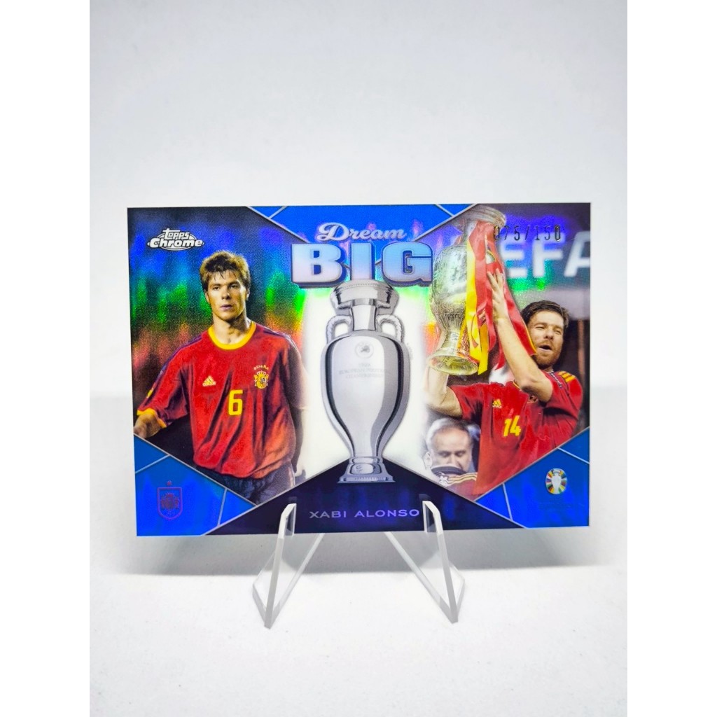 การ์ดบอล Topps Chrome Euro Xabi Alonso Soccer Blue 75/150 Dream Big Spain 2024