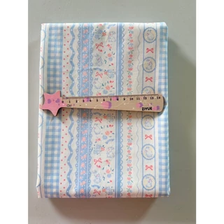 ผ้าคอตตอน 100% cotton poplin ตัดขายเป็นเมตร หน้ากว้าง 145 เซนติเมตร ลาย Rabbit bow flower