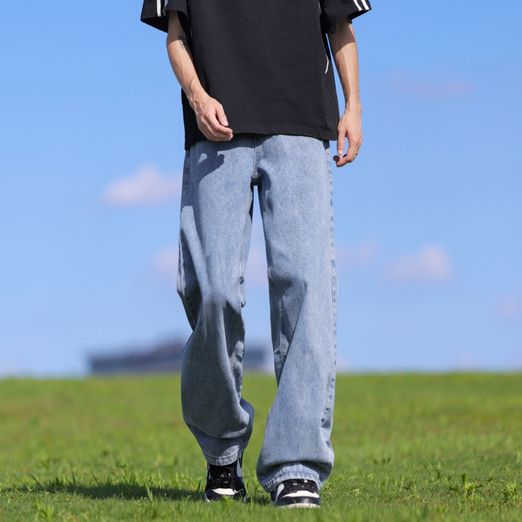 👖Jeans👖กางเกงยีนส์ผู้ชาย baggy jeans ชาย ยีนส์ ตรง ทรงหลวม เนื้อผ้ายีนส์ล้างน้ำ มีหลายสี  สไตล์เกาหลี - รูปที่ 2