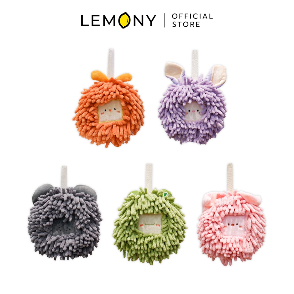 LEMONY ผ้าเช็ดมือ ตุ๊กตาขนฟูมีหน้า สุดคิวท์ Hand Towel