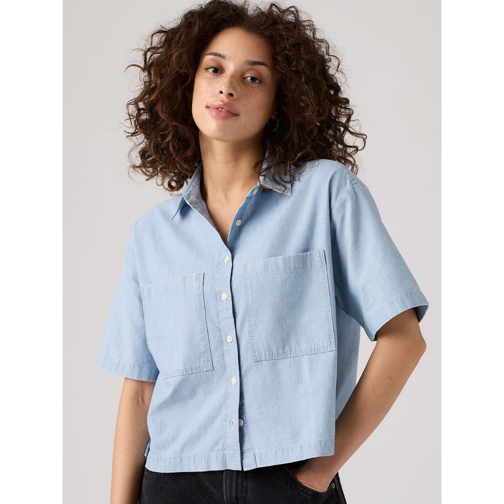 เสื้อเชิ้ตผู้หญิง Levi's® Women's Harlie Short-Sleeve Cropped Shirt - รูปที่ 2