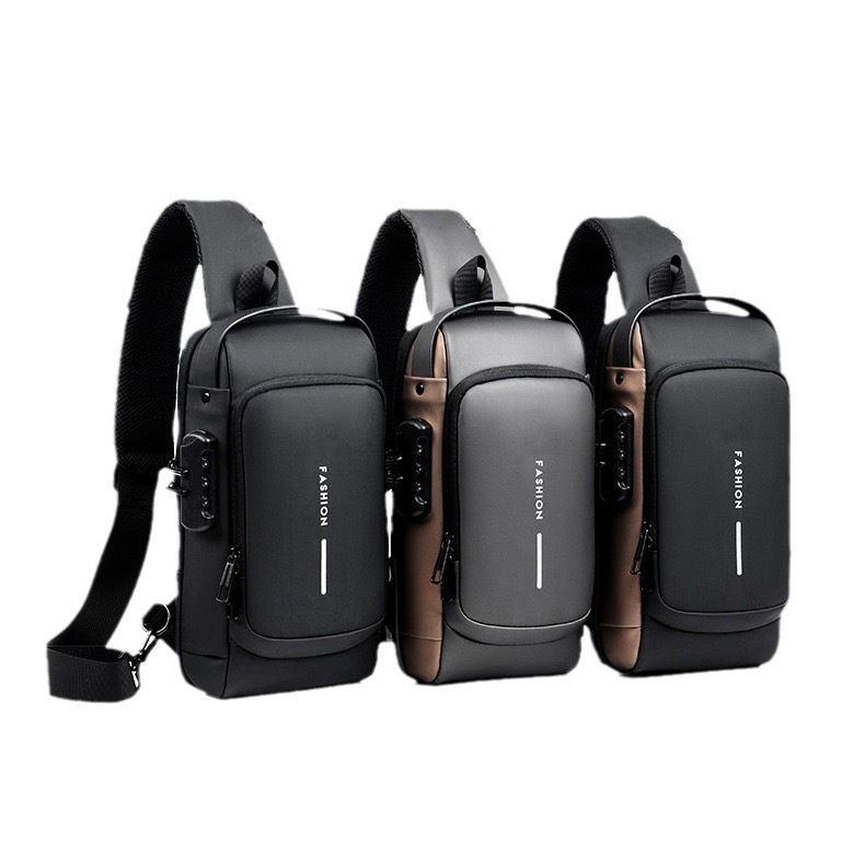 XB609 กระเป๋าคาดอก กระเป๋าสะพายไหล่เหมาะสำหรับผู้ชาย กันน้ำ ป้องกันโจรกรรม ทนทานจุของได้เยอะ สินค้าพร้อมส่งในไทย