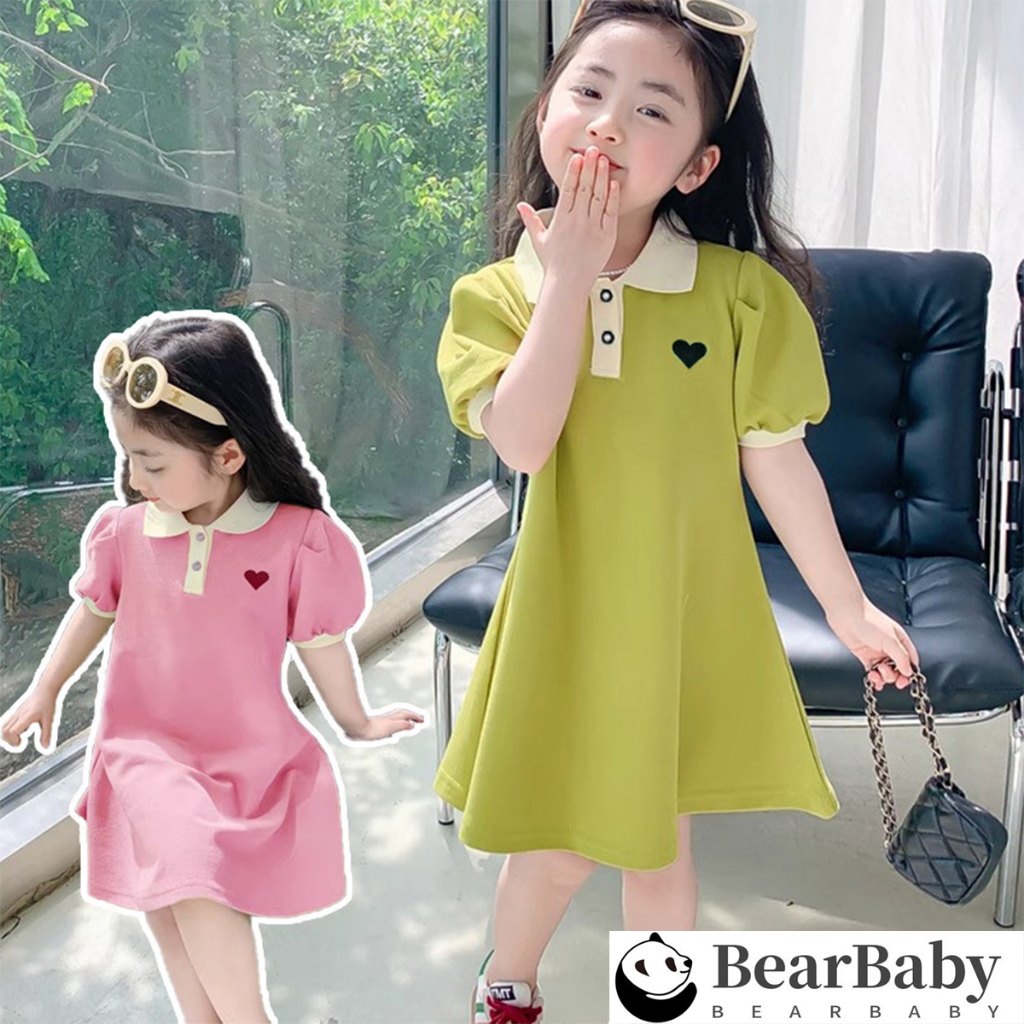 ชุดกระโปรงเด็ก ชุดเดรสเด็กผู้หญิง สีสวย งานแฟชั่น ใส่เย็นสบาย เหมาะกับเด็ก1-10ขวบ