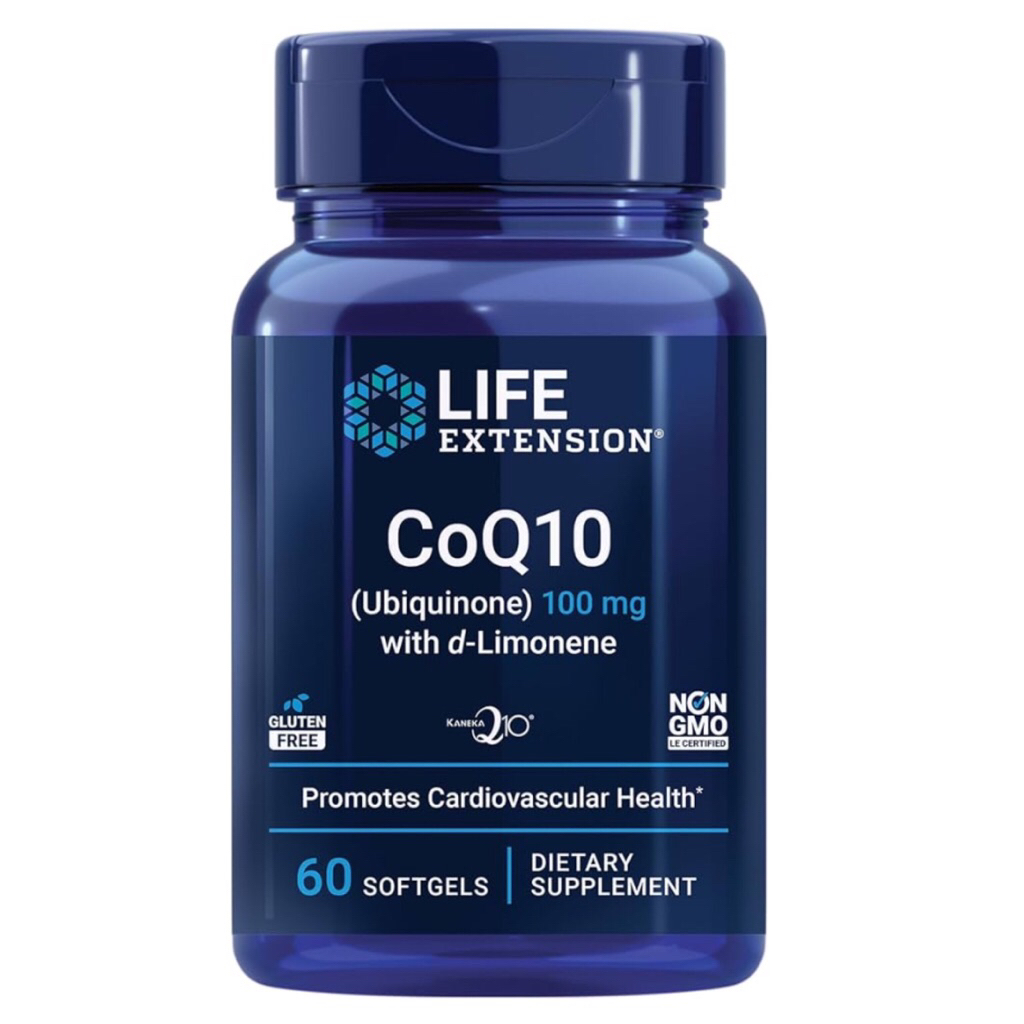 ( LIFE EXTENSION ) COQ10 ( Ubiquinone ) 100 MG - สนับสนุนสุขภาพหัวใจ & สมอง( 60 ซอฟ์ทเจล ) นำเข้าจากอเมริกา