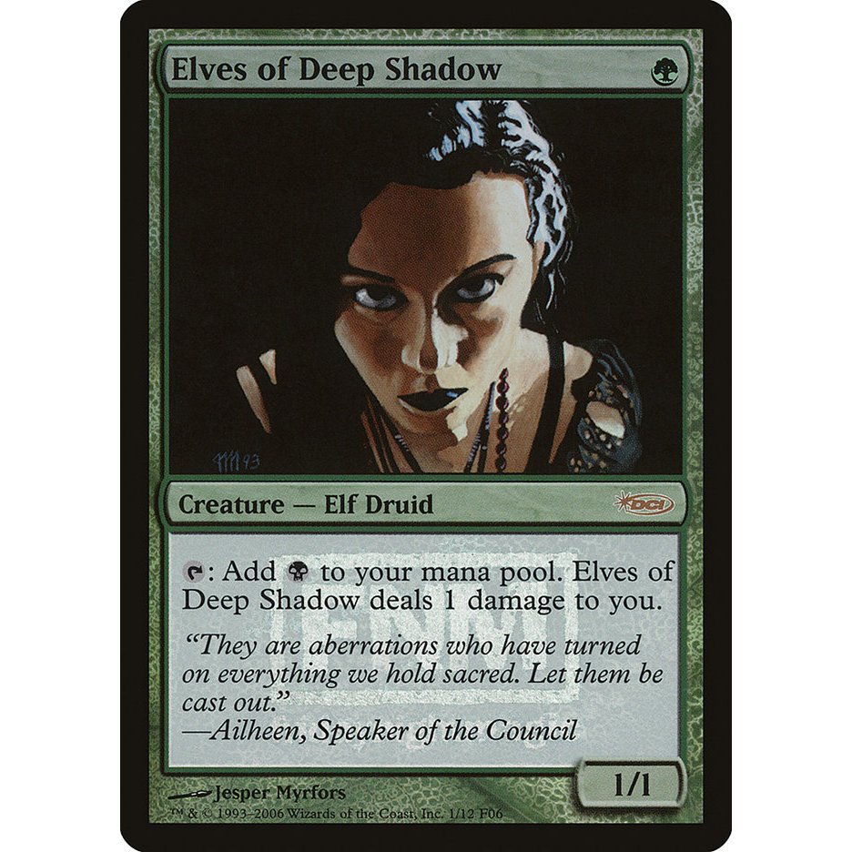 Elves of Deep Shadow [Foil] Friday Night Magic 2006 การ์ด Magic the Gathering [MTG] ของแท้