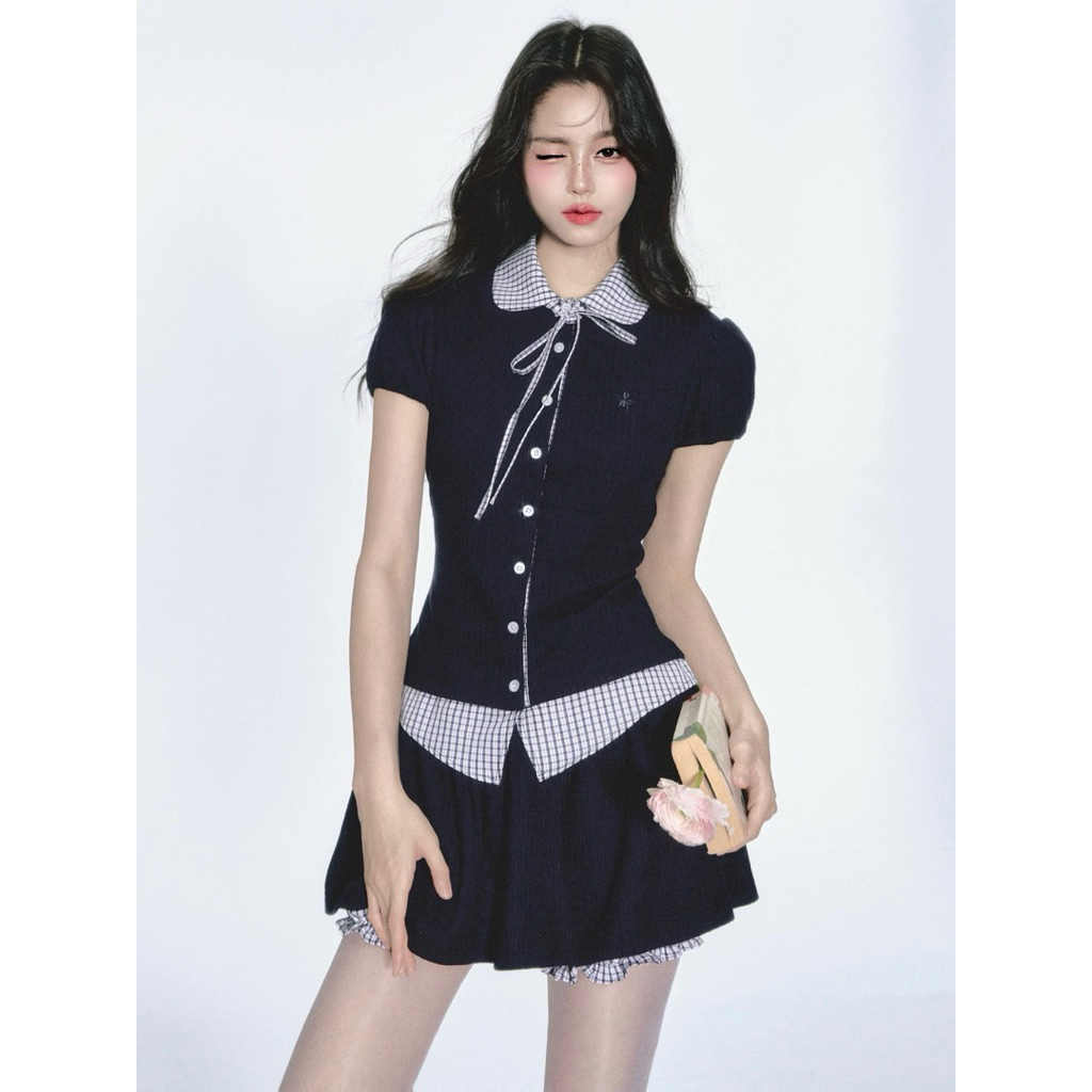 (Pre-order) Fragile Heart | ชุดเซตกระโปรง Ribbon Collar Drop Set