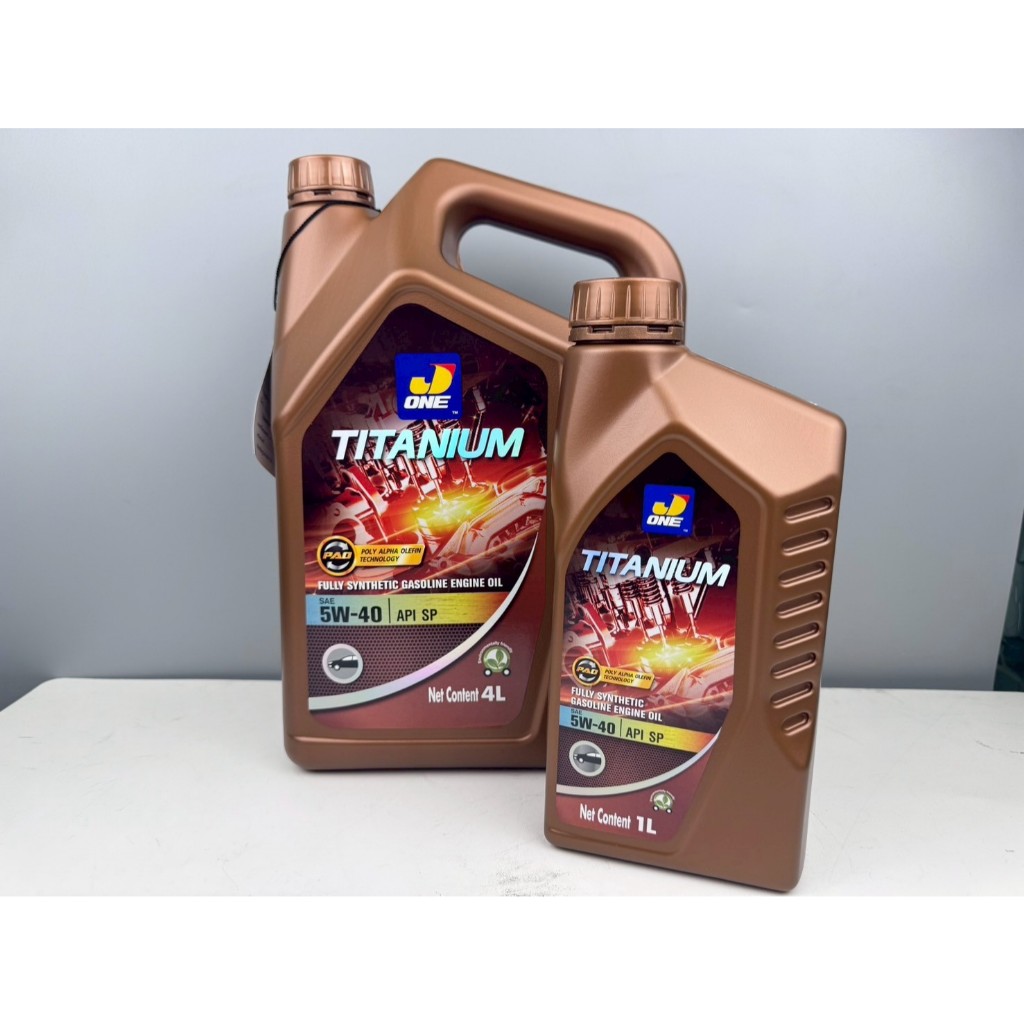 น้ำมันเครื่องเบนซิล J-One 5W-40 4+1 ลิตร สังเคราะห์แท้ 100%