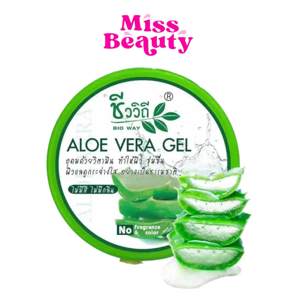 (กระปุก) Bio Way Aloe Vera Gel ชีววิถี อโล เวร่า เจล เจลว่านหางจระเข้ ไม่มีกลิ่น ไม่มีสี บำรุงผิว 100 กรัม