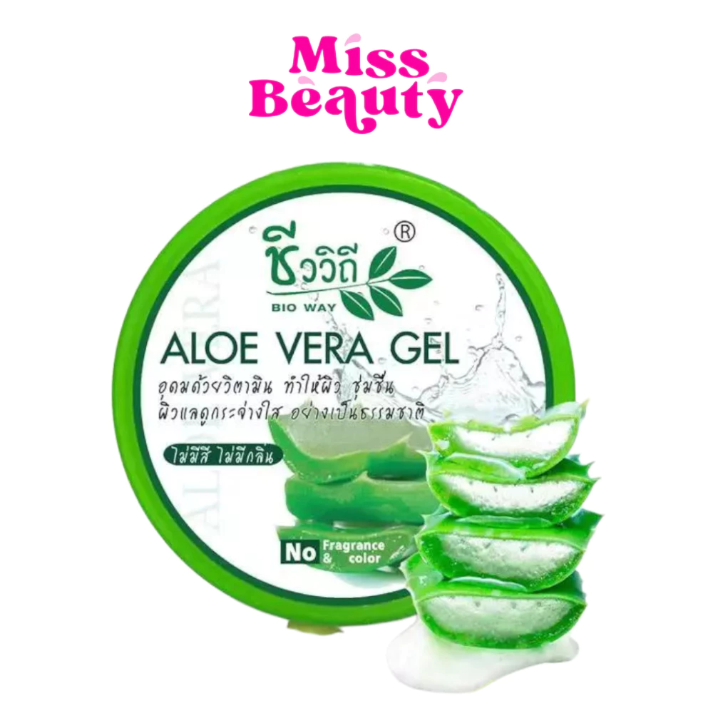 (กระปุก) Bio Way Aloe Vera Gel ชีววิถี อโล เวร่า เจล เจลว่านหางจระเข้ ไม่มีกลิ่น ไม่มีสี บำรุงผิว 100 กรัม