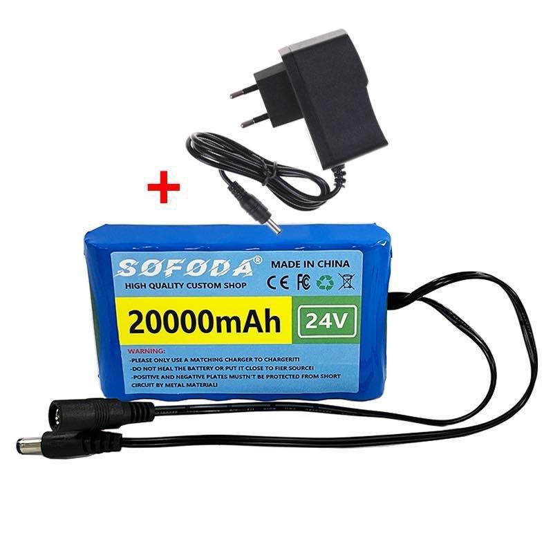 แบตเตอรี่ลิเธียม 24V 20AH  แบตเตอรี่ 1000W  E-bike 25.2V BMS + charger เครื่องดนตรี ลำโพง หลอดไฟ 12V ทุกชนิด G001