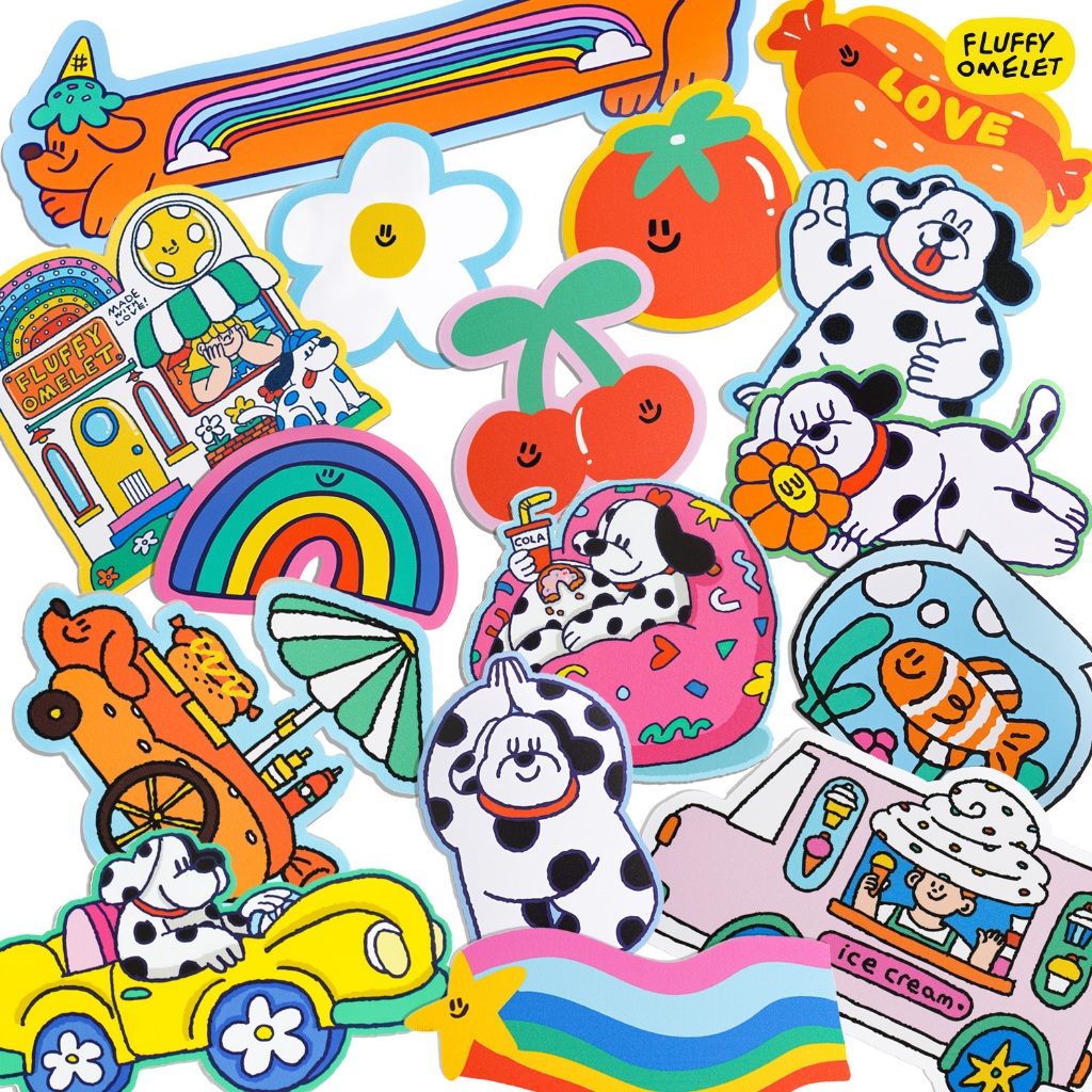 FLUFFY OMELET- OCEAN STICKER