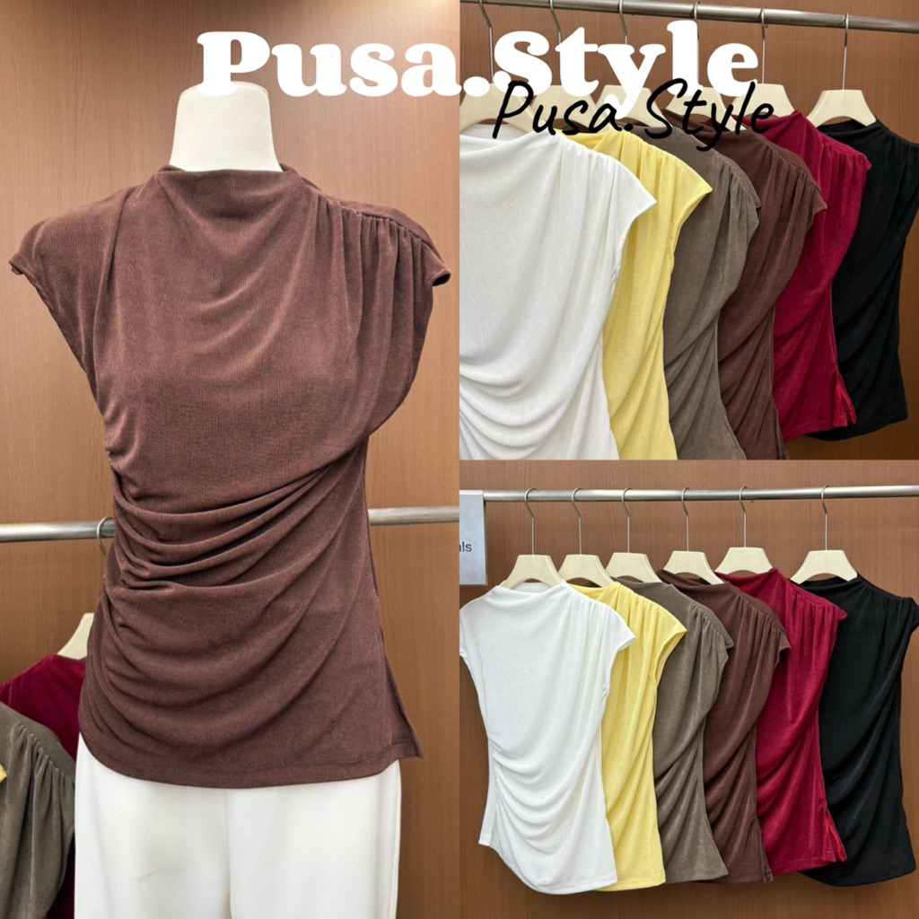 Gather Side Twist Teeเสื้อยืดทรงเกลียว💖