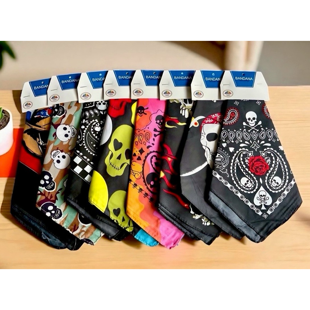 🌷ยกโหล🌷 ผ้าโพก ผ้าเช็ดหน้า คละสี ราคาส่ง C1432