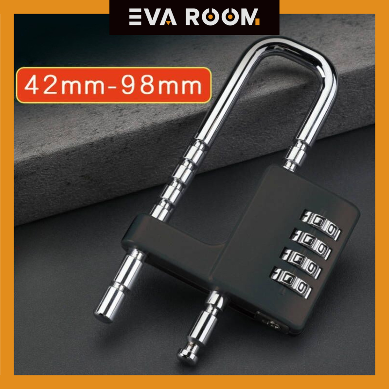 evaroom กุญแจล็อครหัส 4 หลัก ปรับขยายได้ กุญแจนิรภัย กันขโมย สำหรับรถ จักรยาน ตู้เก็บของ