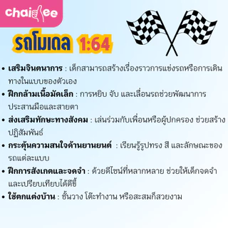 Chaidee จำลองโมเดลรถ 1:64 ทำจากวัสดุโลหะผสม แข็งแรง สีสวย มีของพร้อมส่ง