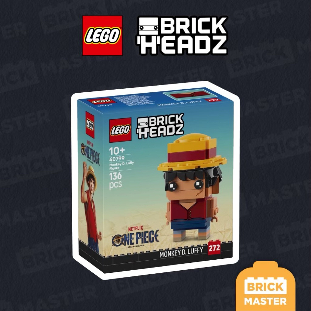 LEGO BRICKHEADZ 40799 : Monkey D. Luffy Figure (เลโก้แท้ วันพีช ลูฟี่)
