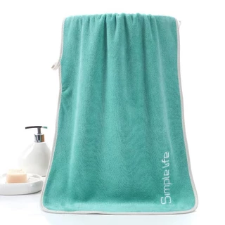 เซ็ตผ้าเช็ดตัว+ผ้าเช็ดผม ผ้าขนหนู Simple Life ผ้าไมโครไฟเบอร์ ขนาด 70x140+33x73ซม. N444