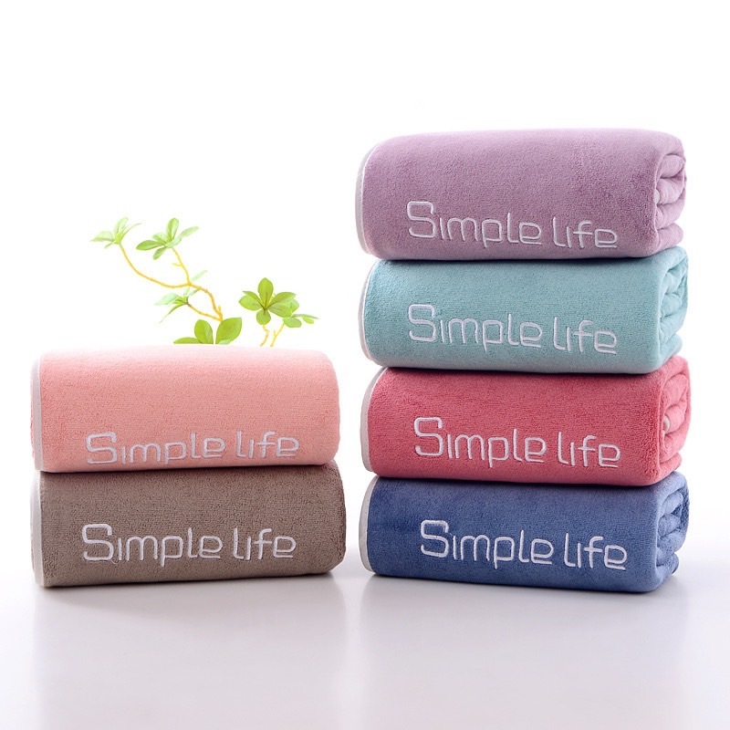 ผ้าเช็ดตัว ผ้าขนหนู Simple Life ผ้าไมโครไฟเบอร์ ขนาด 70x140 ซม. N44