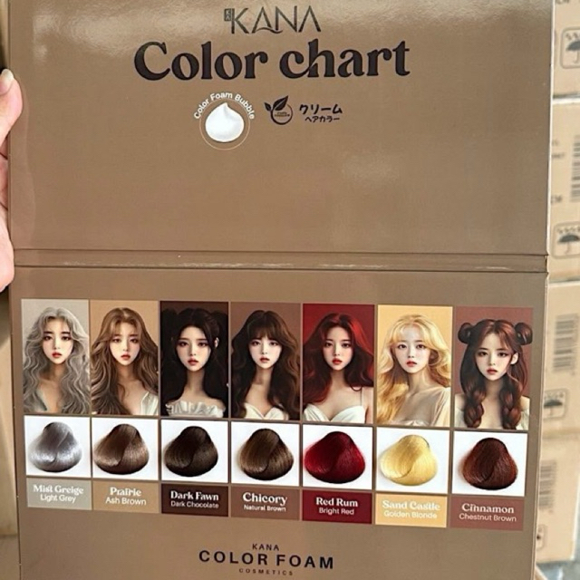 โปรโมชั่น🔥 พร้อมส่ง Kakana คาคานะ แฮร์ โฟม คัลเลอร์ ชินนาม่อน เซสนัท บราวน์ kana color foam