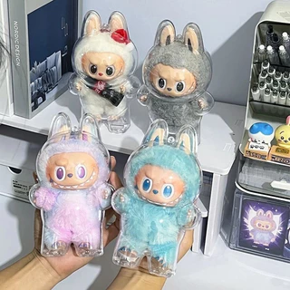 cozyเคสอะคริลิคใส สำหรับใส่ LABUBUxPRONOUNCE เคสพวงกุญแจ เคสป้องกัน Labubu V1 V2 V3 Coca Colaเคสใสป้องกัน วัสดุ PS