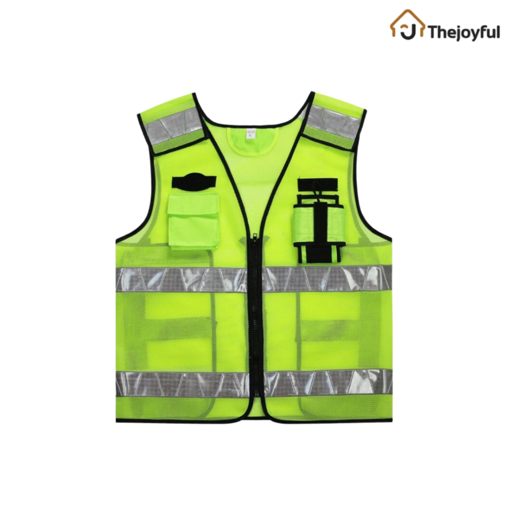 Thejoyful เสื้อกั๊กสะท้อนแสง reflective vest เสื้อกั๊กเซฟตี้ เพิ่มความปลอดภัยในการทำงาน วัสดุสะท้อนแสง