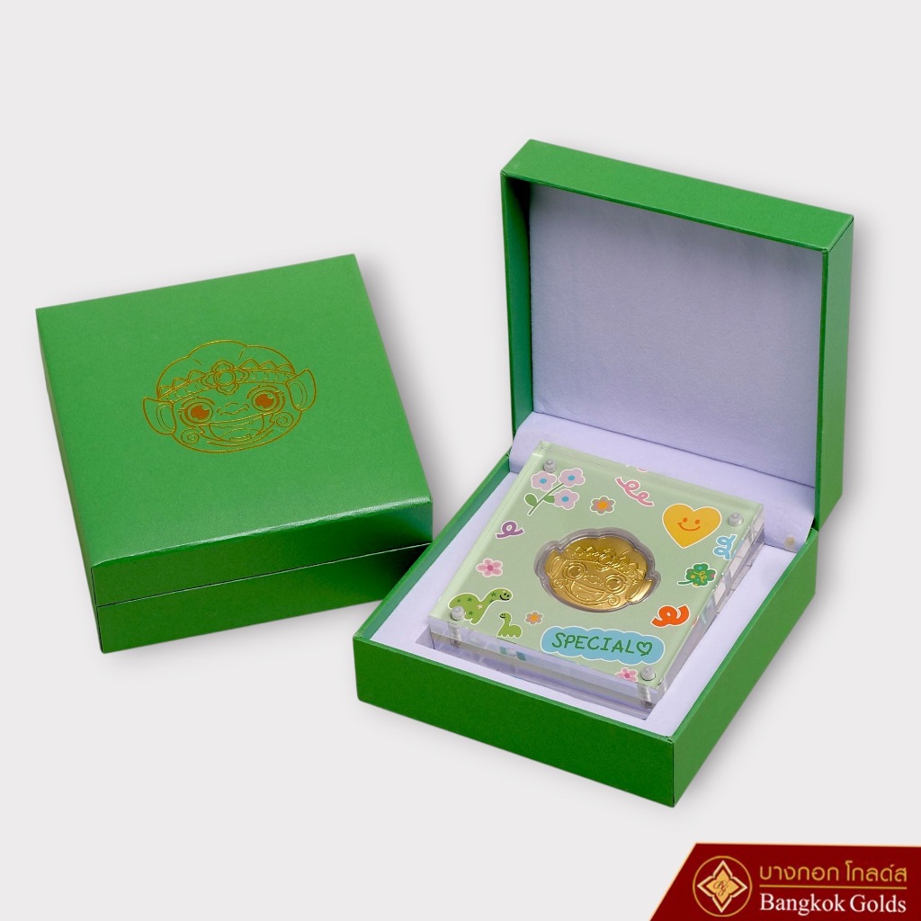 BangkokGolds นุ ทองไทย หน้าทอง ทองคำเเท้ 99.99% น้ำหนักเฉพาะทอง 0.3 กรัม* ทองแท้