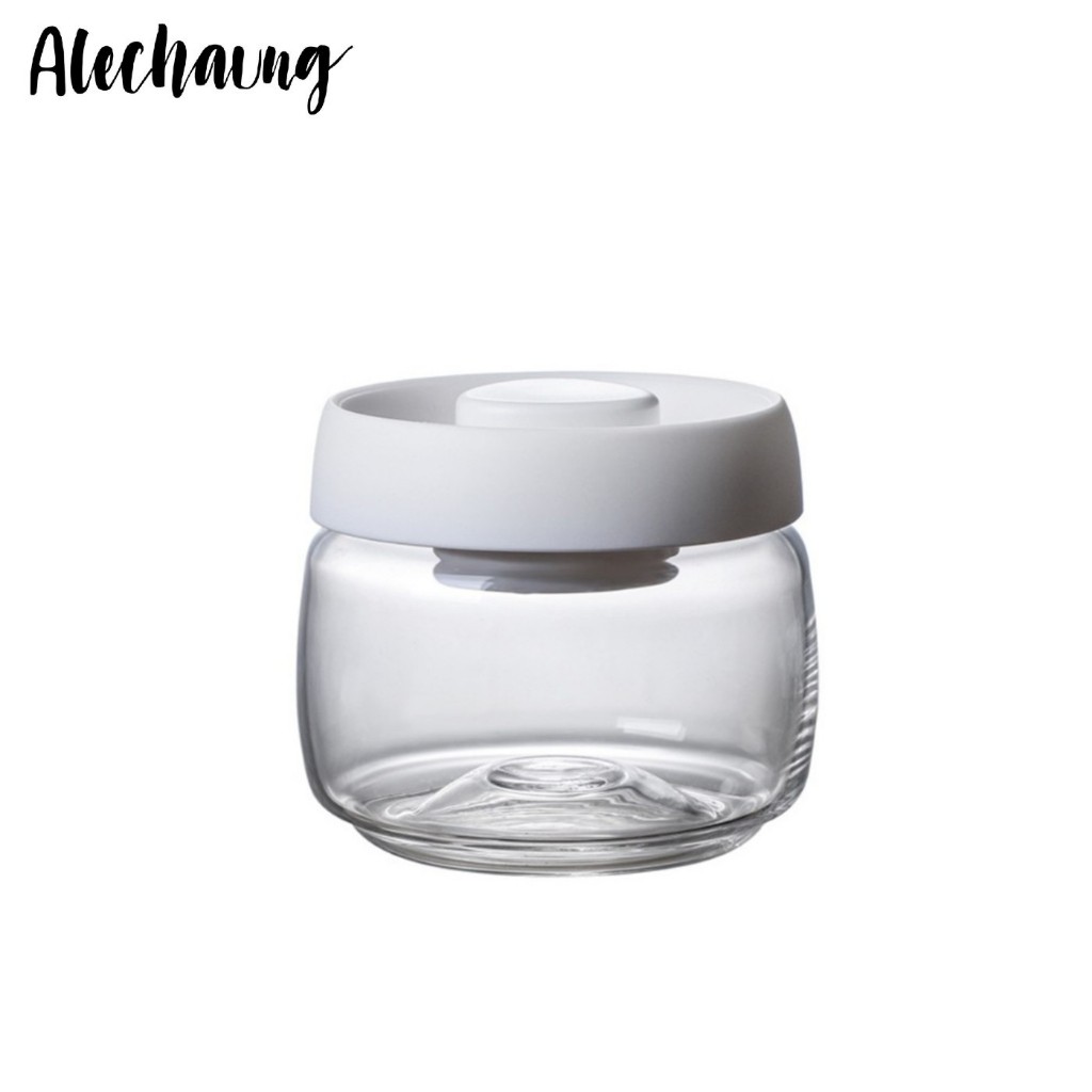 โหลแก้วสูญญากาศ โหลแก้วใส่กาแฟ Glass Coffee Canister ใช้สำหรับเก็บเมล็ดกาแฟ ถั่ว ธัญพืช Alechaung coffee
