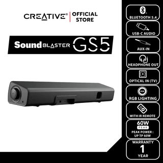 CREATIVE SPEAKER Sound Blaster GS5 ลำโพงเกมมิ่งซาวด์บาร์พร้อมไฟ RGB พลังเสียง SuperWide™ technology