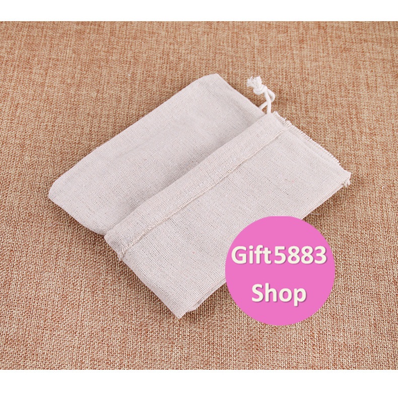 ✅แพ็ค50ใบ✅ถุงผ้า หูรูด ถุงผ้าดิบ หูรูด 17*23 ซม.ใส่เครื่องหอม เครื่องประดับ ราคาส่ง - รูปที่ 4
