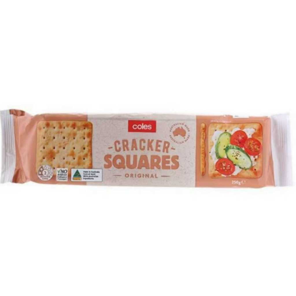 Coles Cracker Squares Original 250g