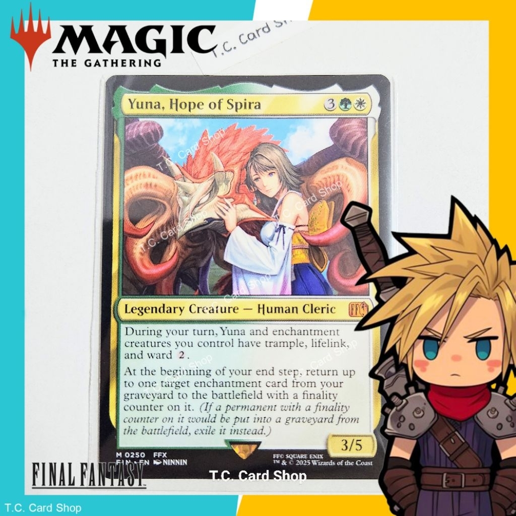 Yuna, Hope of Spira (Goldstamp) - M0250 (FFX) -  Final Fantasy -  Magic the Gathering (MTG)