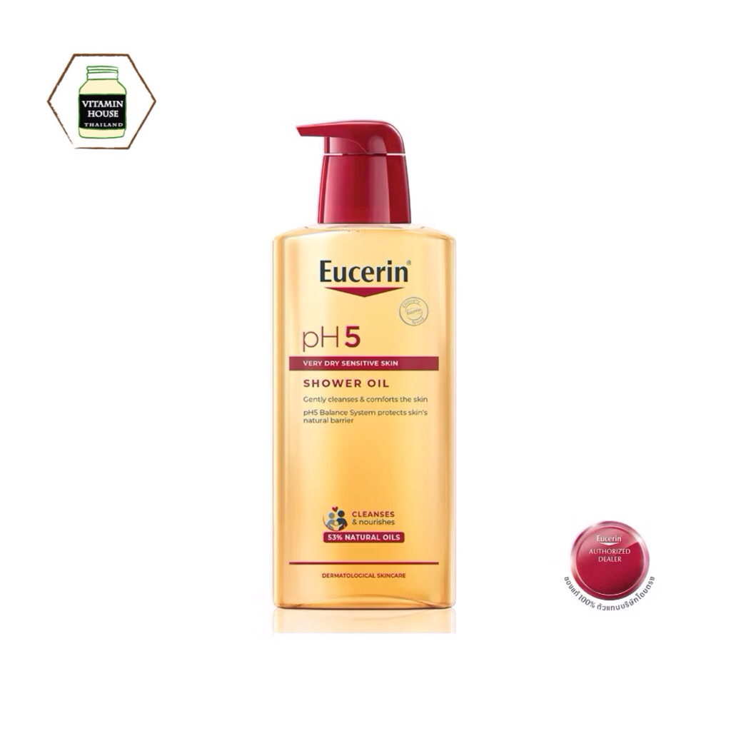 Eucerin pH5 SHOWER OIL Sensitive skin / ออยล์อาบน้ำ สำหรับผิวแห้งถึงแห้งมาก 400m